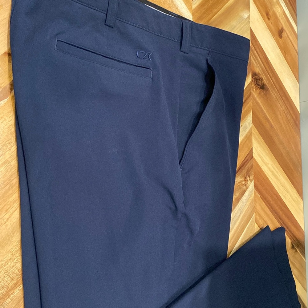 Cutter & Buck CB Drytec 50+UPF Moisture Wicking Sport Pant Size 40x30 Navy Blue